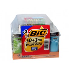 BIC Mini Lighter Value Pack (50 classic + 3 bonus fashion)